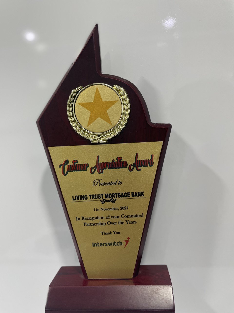 Customer Appreciation Award